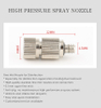 0.1-0.5mm Thread 316 Brass Spray Nozzle for Disinfection, Cooling, Dust Removal Spray Equipment