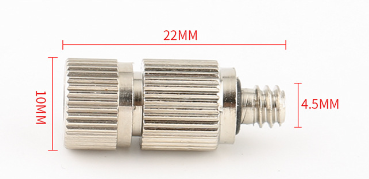 Easy Slip Lock Water Mist Nozzles for Mist Maker Outdoor Mist Cooling System Fog Machine